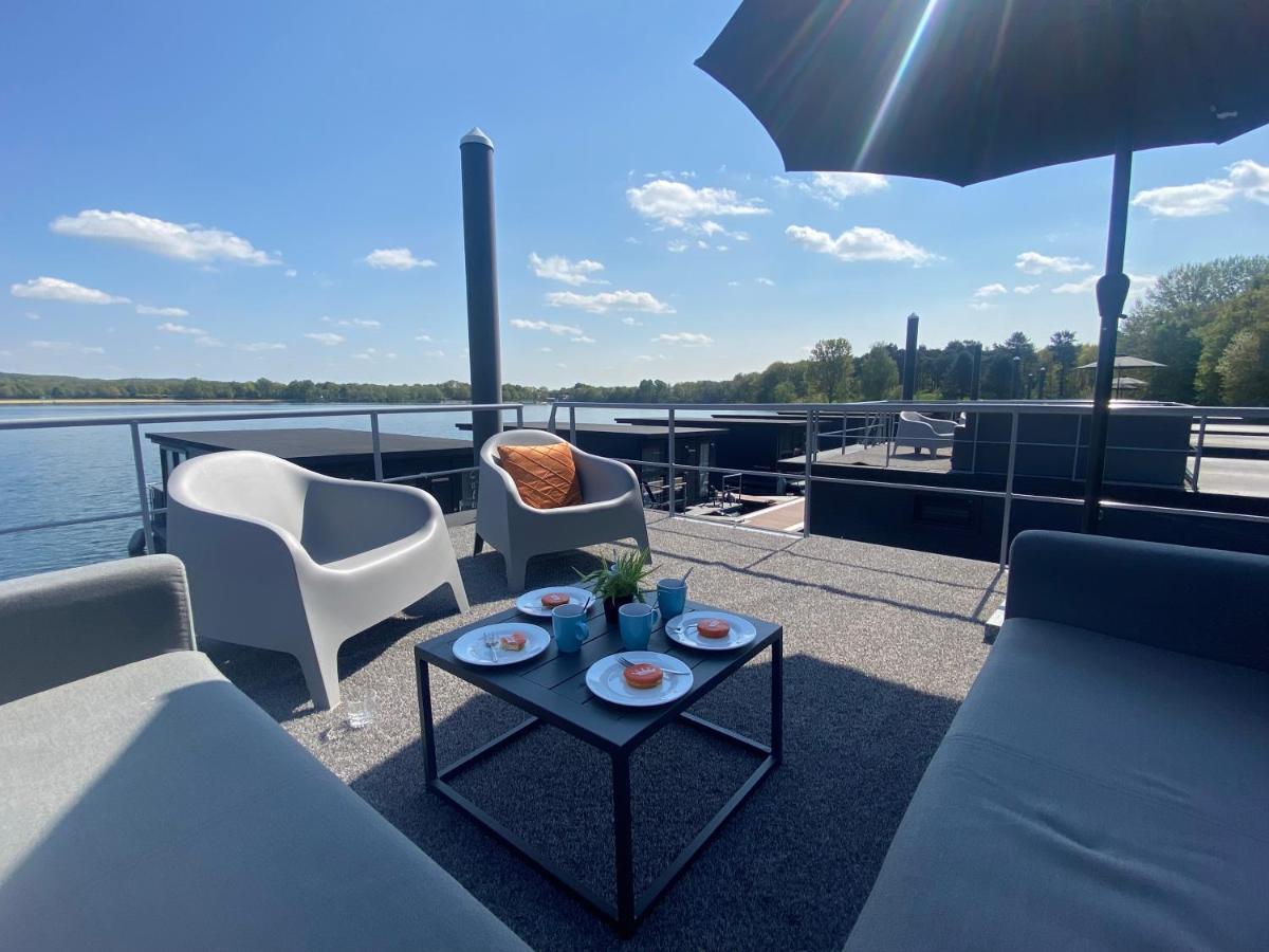 Houseboats Mookerplas Met Dakterras Middelaar Exteriér fotografie